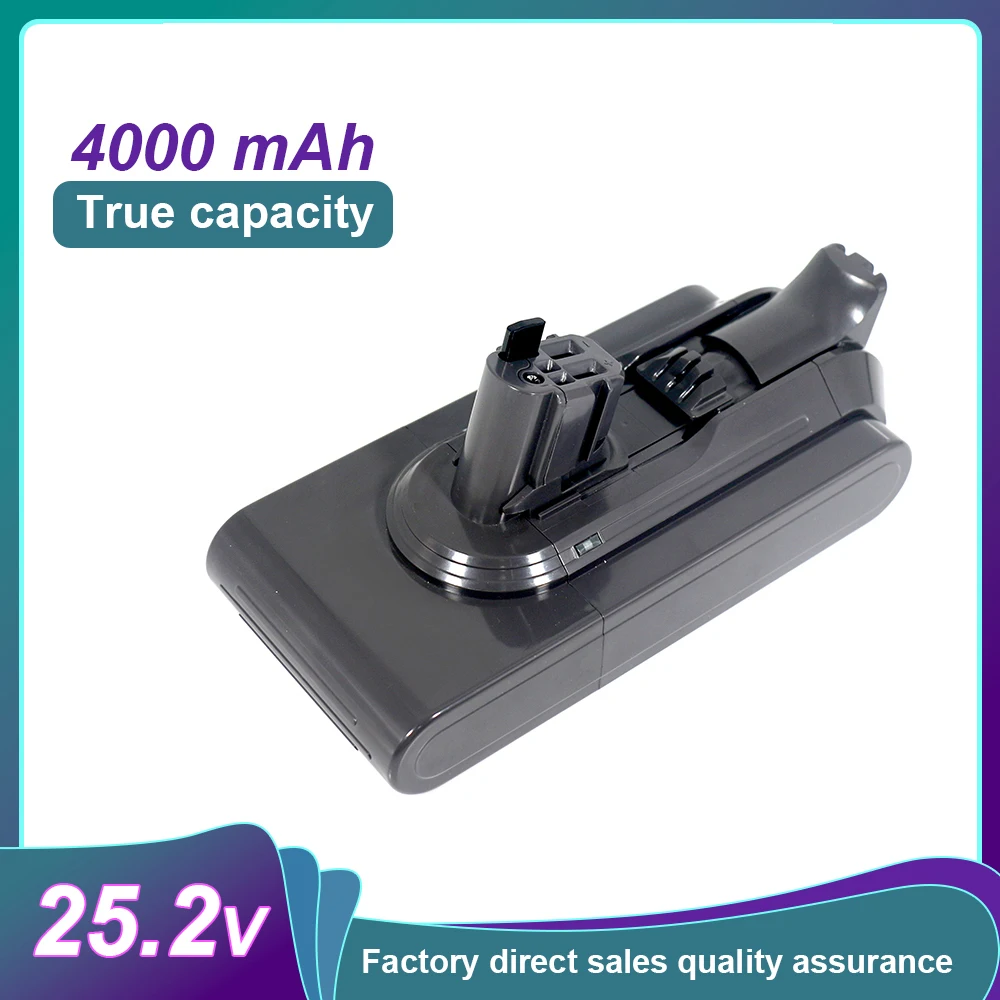 GEB 21.6V 25.2V 2Ah-4Ah Lithium Battery Replacement for Dyson V6 Vacuum Cleaner High-Performance Battery