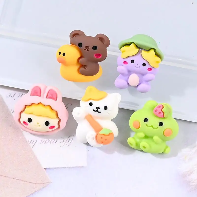 Kawaii Cute Resin Rabbit Bear Frog Cabochon Flatbacks For Hair Bows ...