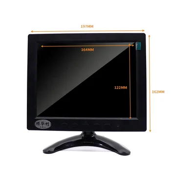 8 Inch HD VGA BNC AV USB LCD Color Auto Car Rear View Monitor For Stereo/Vertical Microscope