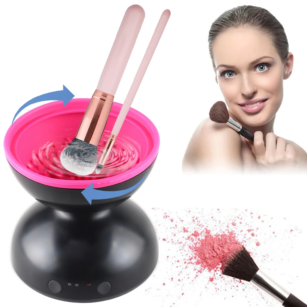 Premium Makeup Brush Cleaner Dryer Super-Fast Electric Brush Cleaner Machine  Automatic Brush Cleaner Spinner Makeup Brush Tools