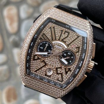 Fm Multifunctional Quartz Watch,customized Men's Watch With Diamond 