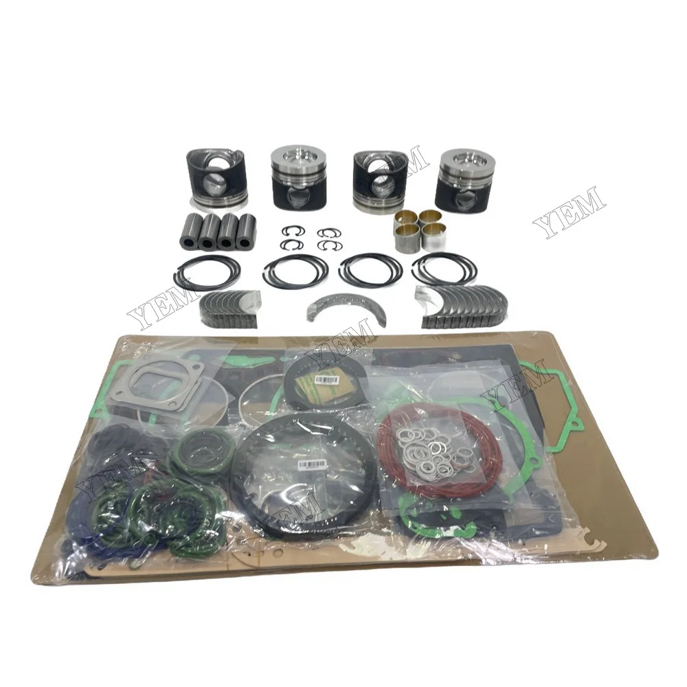 For Deutz BF4M2012 Overhaul Kit With Piston Rings Full Gasket Set Bearings Standard Size Engine Parts 4
