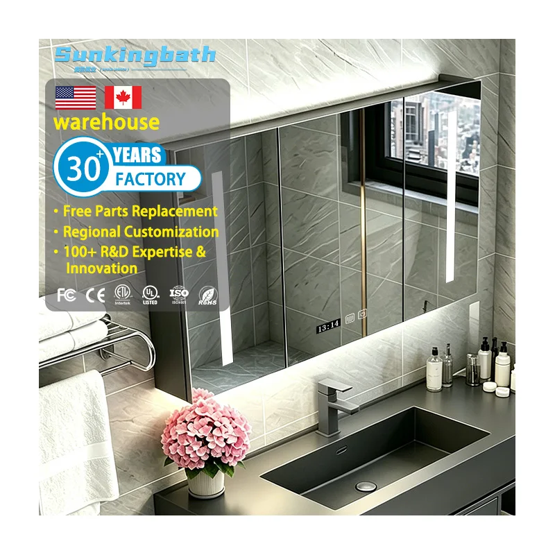 Bathroom Dresser Cabinet Led Mirror Medecine Cabinet Bathroom Medicine Cabinet Mirror with Led Light and Shelves for Bedroom Use