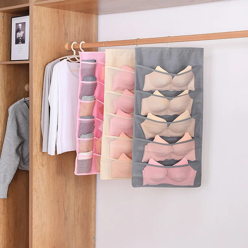 Doppelseitiger Hänge-Organizer Für Schrank – 26 Taschen Für Socken, Unterwäsche, BHs, Babykleidung & Mehr – Platzsparend & übersichtlich