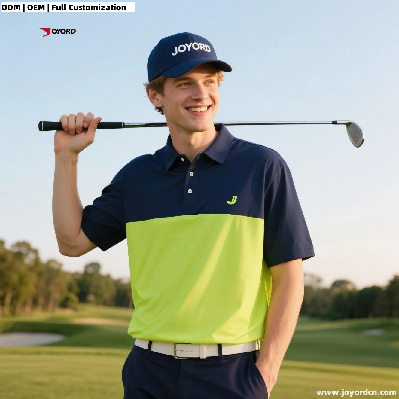 Custom Neon Sublimation Printing Golf Polo Pattern Print Quick Dry Slim Fit 4 Way Stretch Golf Shirts for Men Women Poloshirts