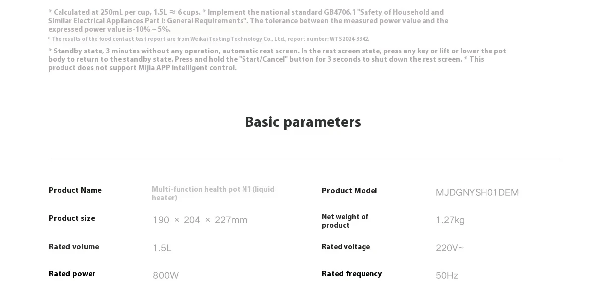Xiaomi Mijia Multifunctional Health Kettle N1 Electric Pot description image 11