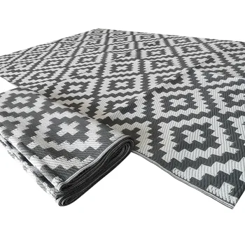 Reversible pp Mats Plastic Straw Rug Modern Area Rug, Large Floor Mat and Rug for Outdoors, RV, Patio, Backyard, Deck, Picnic