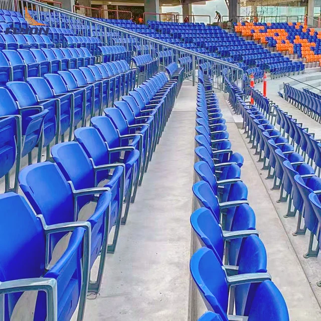 Stadium Sport Fixed Seating Plastic Auditorium Chair for Gym & School Use for Football & Other Sports Bleacher Material
