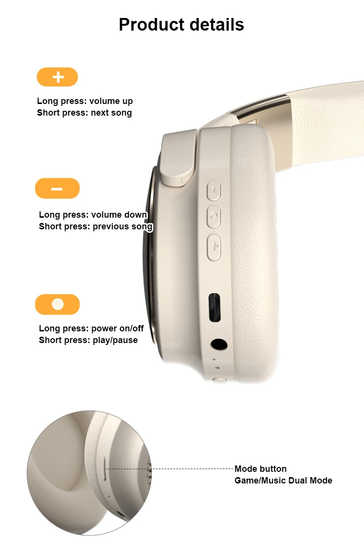 Kisnoli A12 Sports Blue Tooth Oem Gaming Headset for Girls