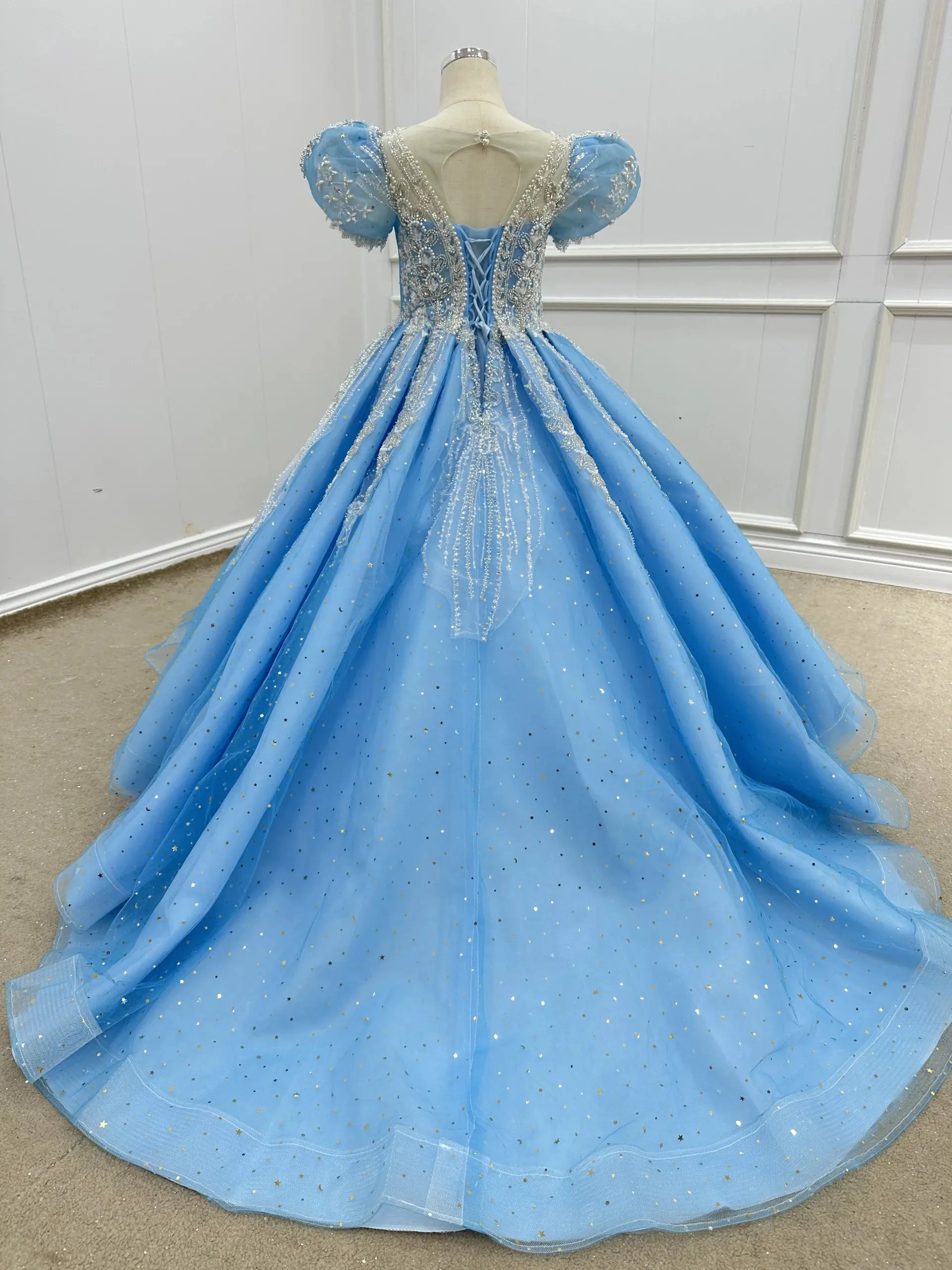 QUEENS Gown Starlight Princess Dress with Beaded Crystals