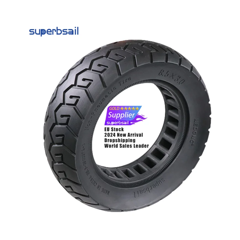 Superbsail 8.5 Inch Solid Tire Replacement For Electric Scooter 8.5*3 Tire Thickened Explosion Proof Shock-absorbing Rubber Tyre