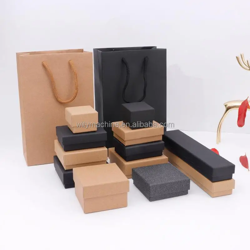 Rigid Box Making Machine with Corner Pasting + Surface Paper Gluing + Box Wrapping