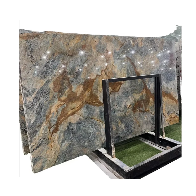 Direct Factory Sale Natural Fusion Blue Quartzite Granite Slabs Gorgeous Ceiling Wall Floor Stairway Tiles Outdoor Application