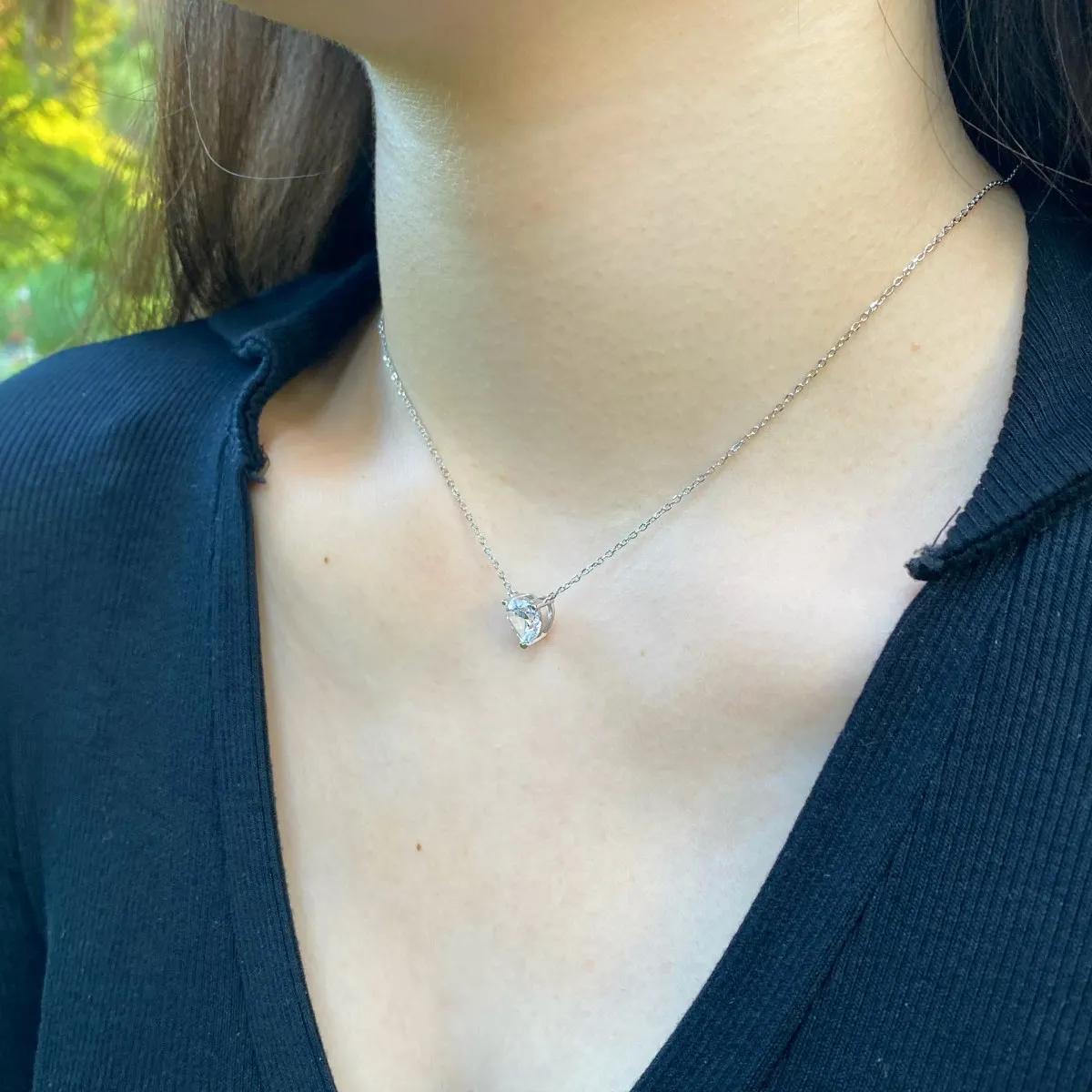 KAKODIY classic 925 Sterling Silver electroplated rhodium heart pendant necklace jewelry gift birthday necklace for girls wife and girlfriend detail 2