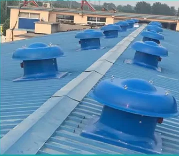 220V 800mm AC Smoke Extractor  Blue Cast Iron Stainless Steel AC Roof Fan Metal Fan Axial Flow Ventilation Fans