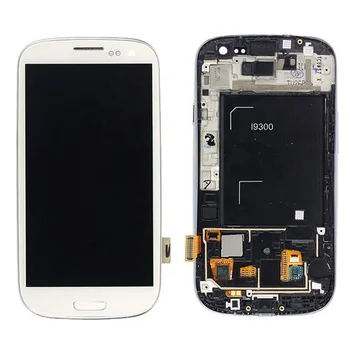 Original LCD Complete With Frame For Samsung Galaxy S3 i9300 Display and Touch Screen Digitizer Assembly