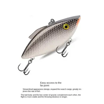 Cheery 65mm 75mm Bionic Vibs Double Hook Vibra Lure Reflective ABS Hard Lure Perch Snapper Tilapia Bream Cod River Stream – Hard Lure – view 4