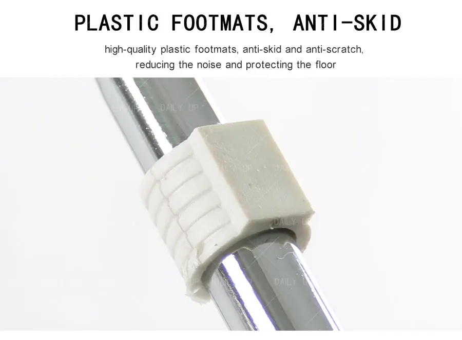 Stackable High Bar Chair With Fabric Cushion Sled Metal Frame Kitchen Dining Chair With Footrest For Counter And Restaurant Bar