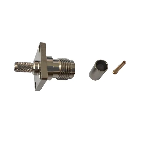 product top class tnc c kf3 coax connector female jack flange tnc connector for rg58 communication cable-2