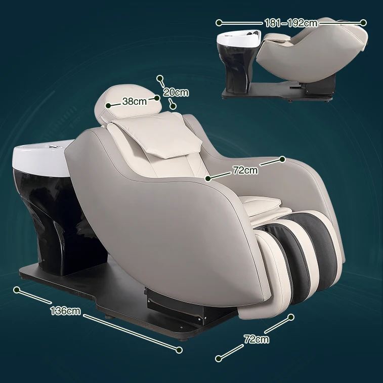 Salon Equipment Electric Hair Salon Furniture Barber Chair Spa Bed Massage Shampoo Chair With