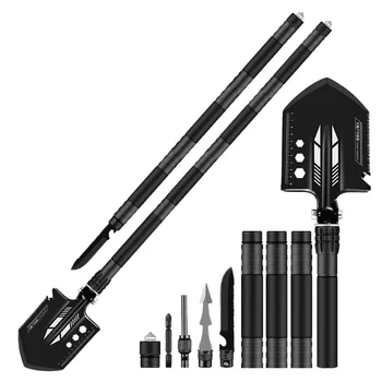 Multitool Folding Steel Survival Shovel Grade DIY Entrenching Tool for Off-Road Camping Gardening Beach Digging Spades Shovels