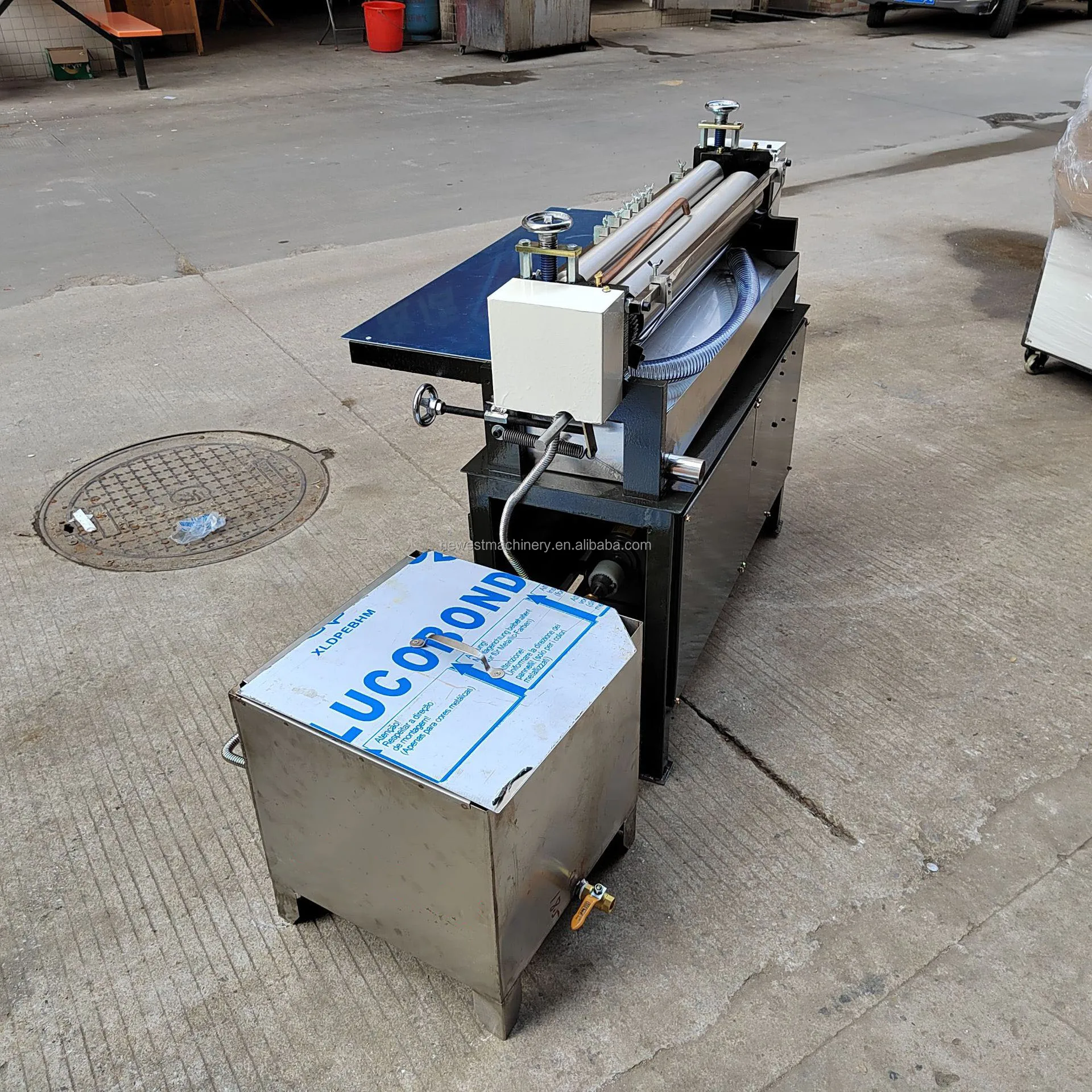 Industrial Semi Automatic Top Side Paper Sticker Hot Melt Adhesive