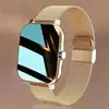 Bracelet simple en acier doré