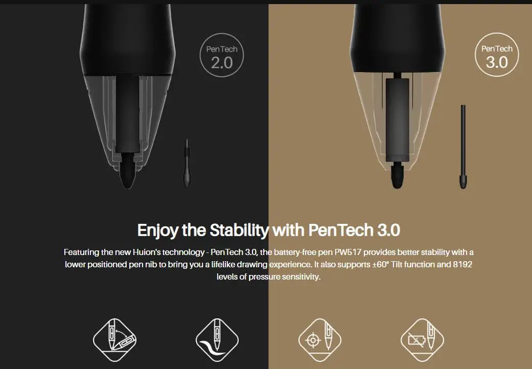 Huion Inspiroy KeyDail KD200 9x6 Inches Interactive Wireless Digital Pen Graphic Drawing Tablet with Keyboard