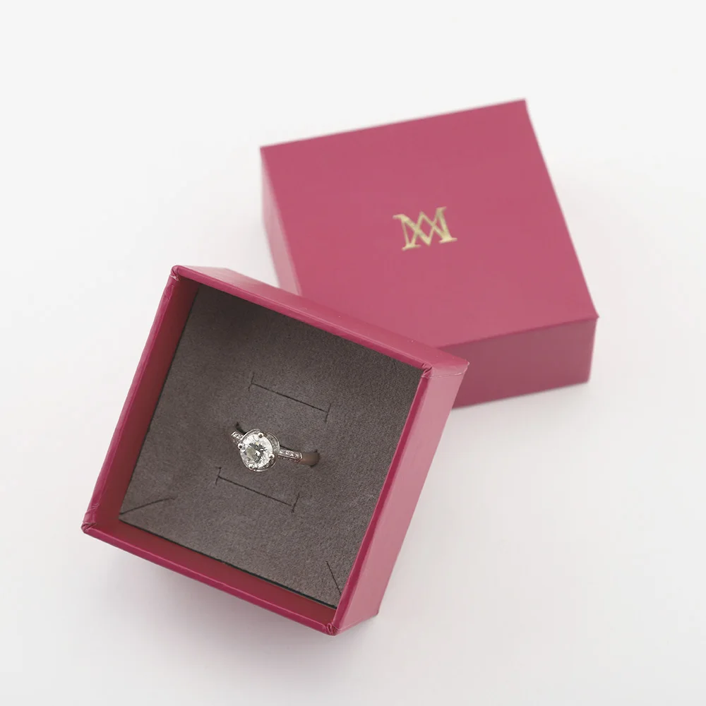 Luxury Travel Ring Box for Women | Custom Logo Paper Jewelry Packaging | Compact Gift Case with Secure Design