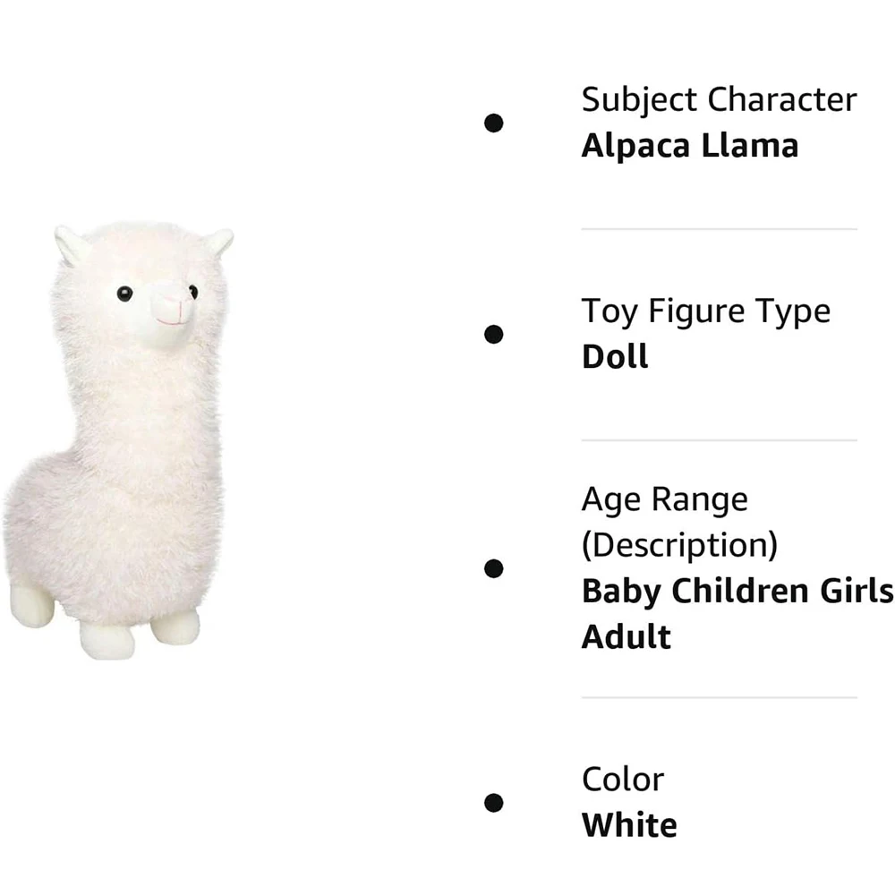 D927 ODM Alpaca Plush Toy Llama Stuffed Animal Large Doll Plushie Hug Pillow Soft Fluffy Cushion Super Wholesale Totoro Plush