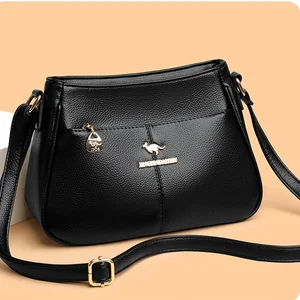 Wholesale Vintage Lady Women's Handbag Top High Quality Shoulder Bag Chains Decoration Zipper Closure Crossbody Messenger Bag