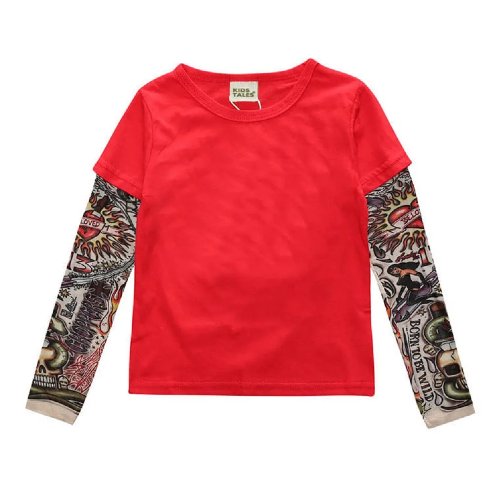 Mix Design Children′s Long-Sleeve Fashion Stock Cloth Garments T-Shirt Sto selling