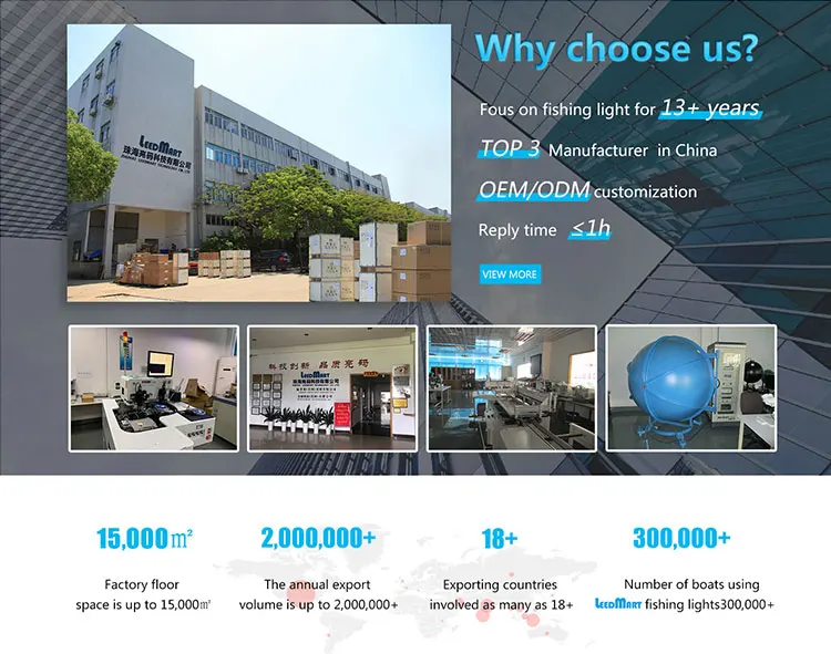 High Power Night Waterproof Green1000w Underwater Led Squid Lures