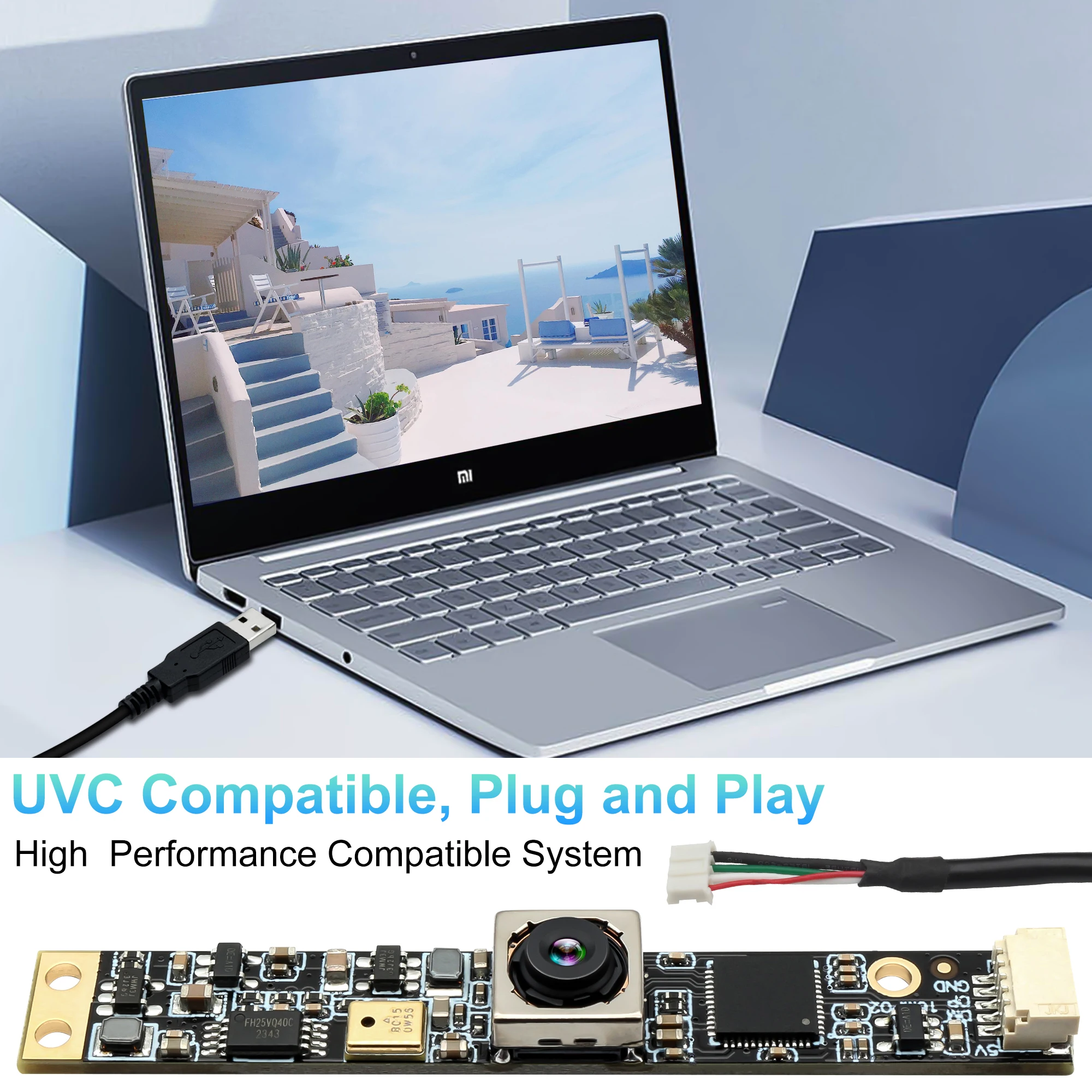 ELP 16MP USB Camera Module - 4K UVC Webcam With Autofocus & 68-Degree Lens For PC/Laptop