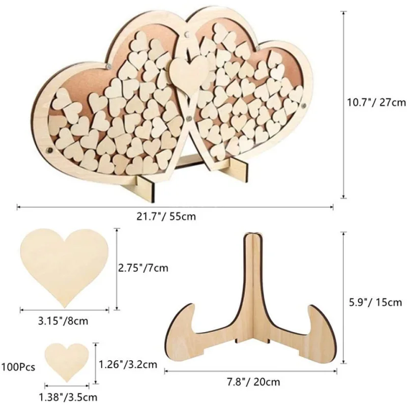Wedding Guest Book Wooden Wishing Tree Guest Book Reception With 100