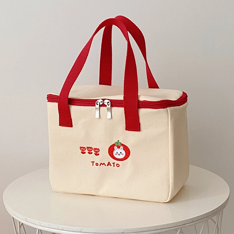 Waterproof Zipper Closure Foldable Eco-Friendly Non-Woven Picnic Food Cooler Bag Portable Thermal Insulated Lunch Bag manufacture