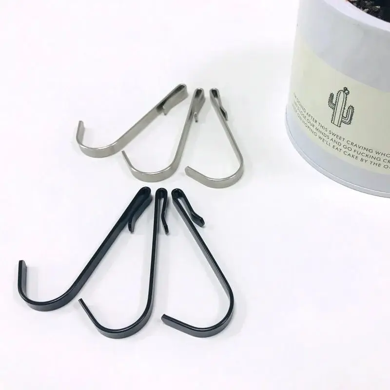 304 stainless steel novelty hooks Household kitchen bathroom novelty hooks flat steel shelving bedroom accessories