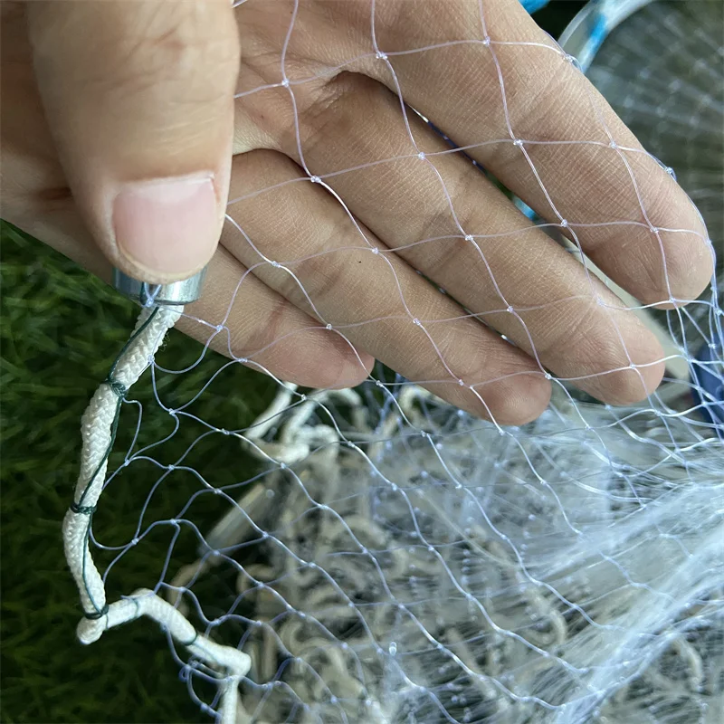 Hot Selling American Aluminum Ring Drawstring Throw Cast Net Nylon  Monofilament Hand Throwing PA Lead Large Fishing Nets