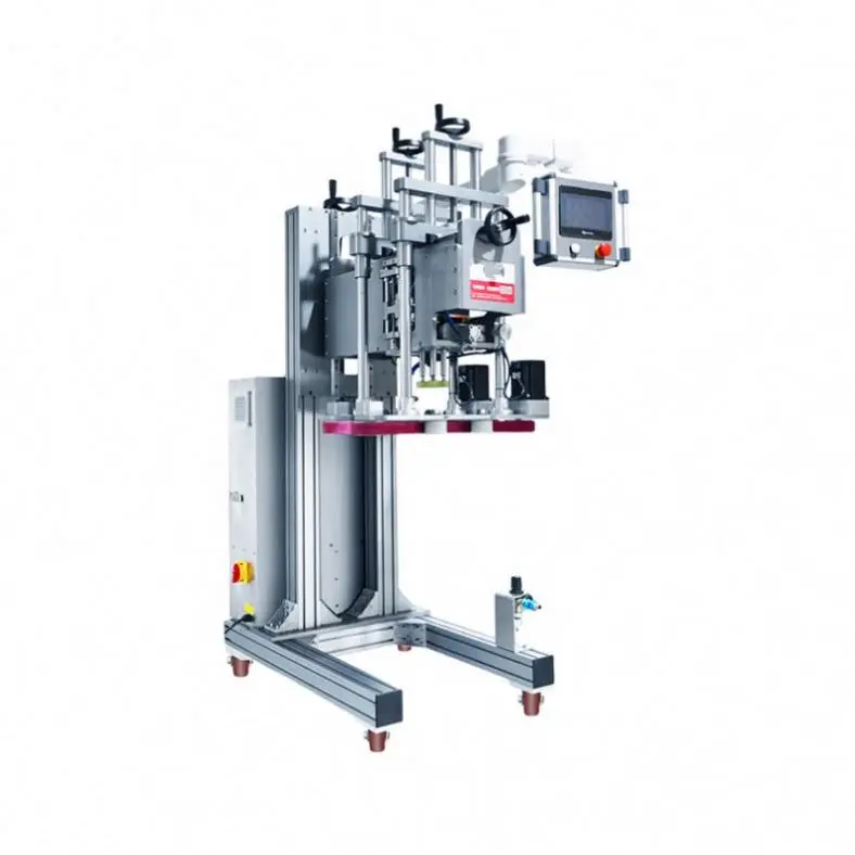 TEBAK Semi-Automatic Screw Cap Sealing Machine | Food & Beverage Filling Line Sealer for Plastic & Glass Bottles