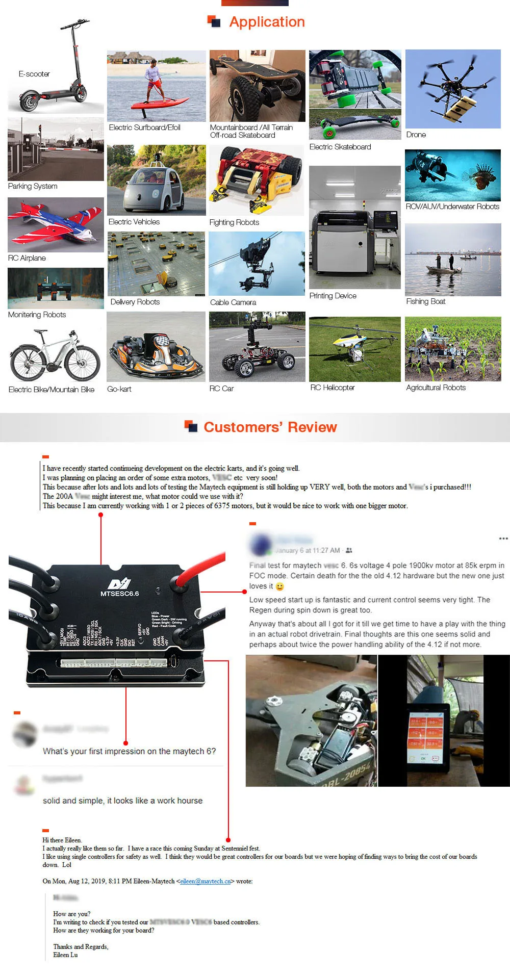 Maytech 12s 200a Brushless Underwater Esc Power Surfboard E Surfboard