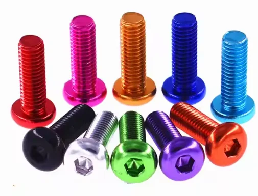 China Button Head Hexagonal Raw rainbow Anodized Titanium Gr5
