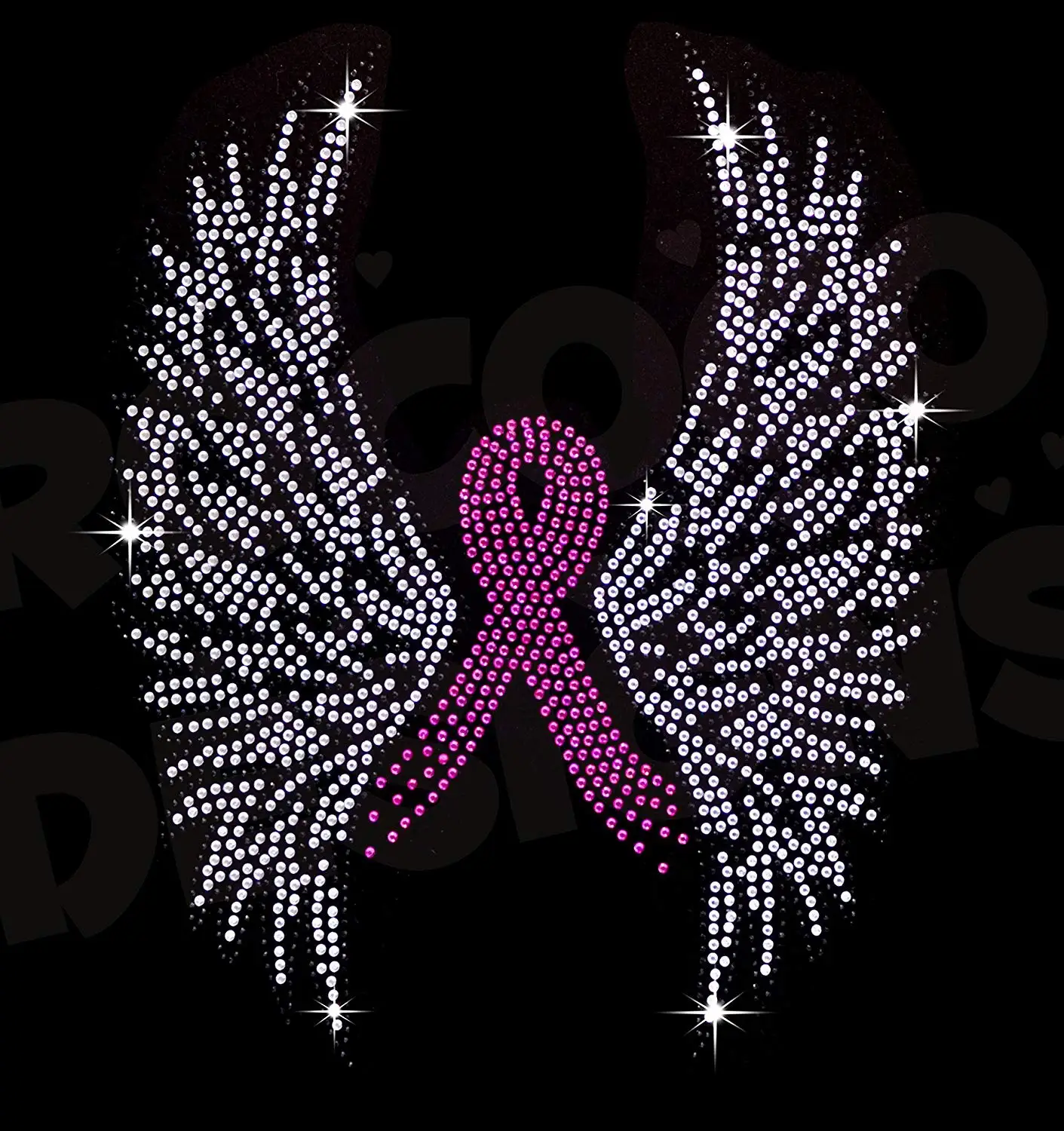 Diamond Stickers Adhesive Sheet for Lady Clothes Iron on Rhinestone Transfer Designs