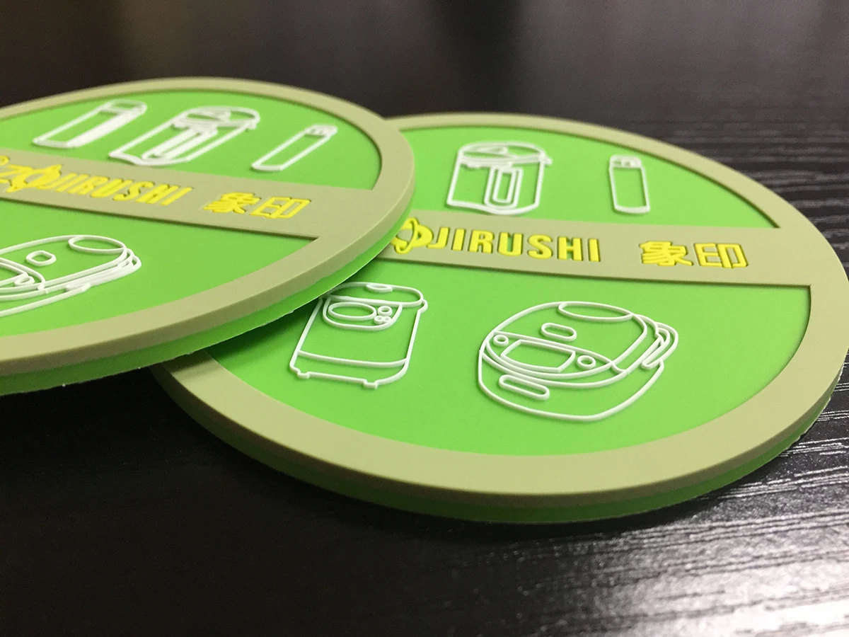 Bulk Customised Personalized Logo Cartoon Silicone Coaster Mats Coffee