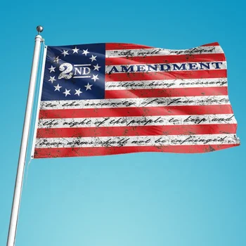 Second Amendment Of The United States Constitution 2Nd Flag Silk-Printed Spot United States Old Flag United States Constitution