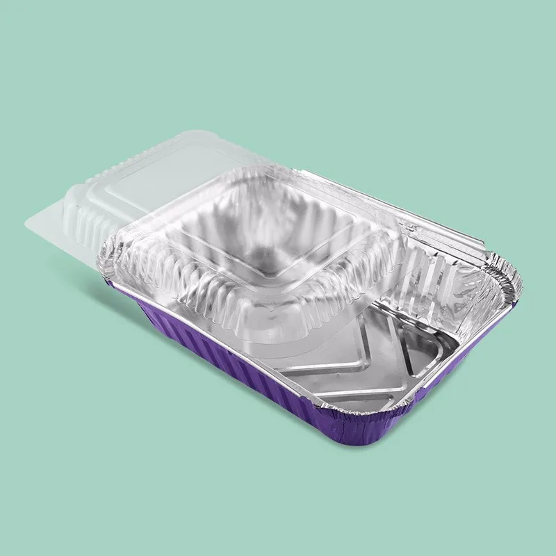Rectangle Disposable Barbecue Tableware Food Plate Aluminum Foil Container