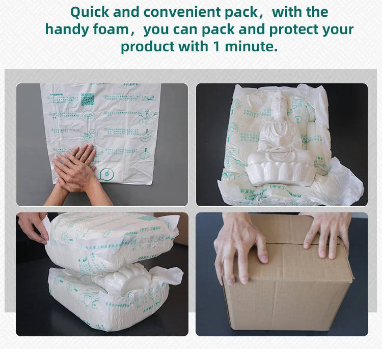 Quick RT Packing and Shipping Solution, Handy Foam Expanding Foam Packaging  Bags, #40(17-7/10 x 18-9/10) Qty 50Pcs