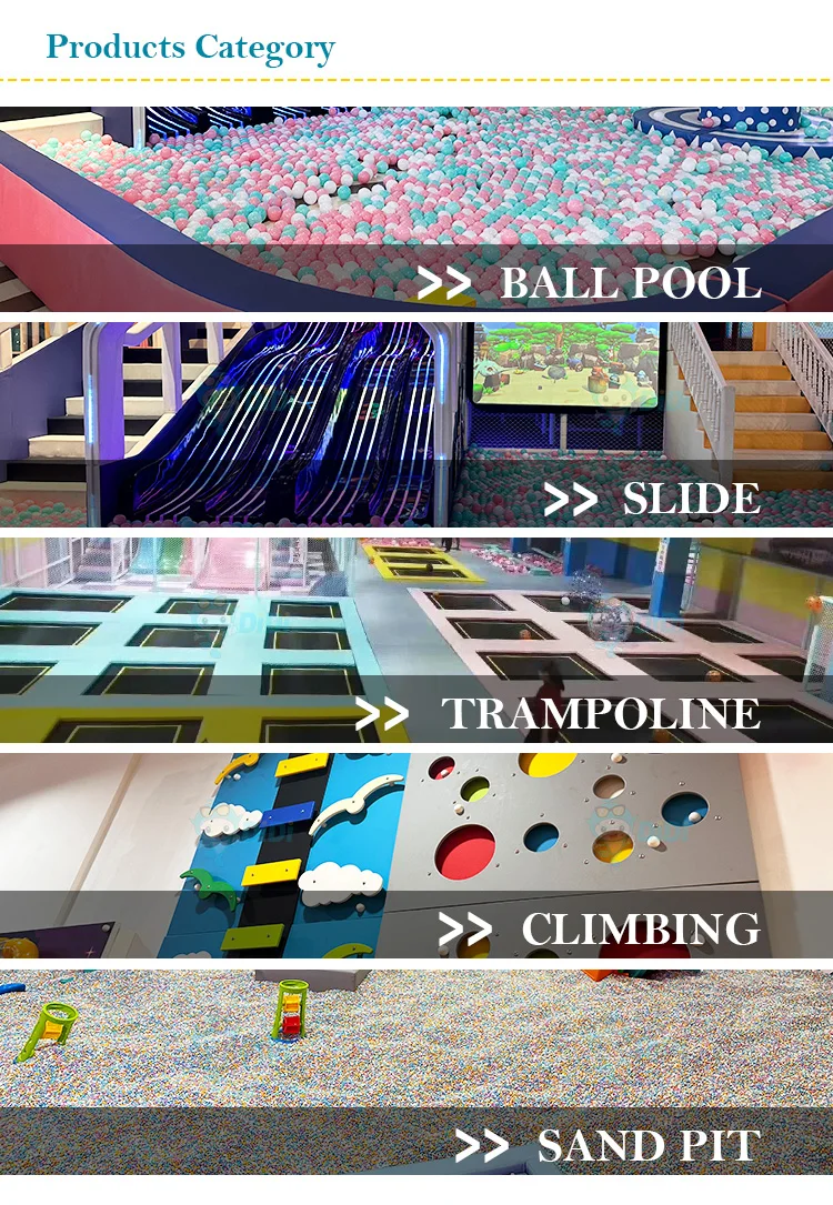 Stainless Steel Indoor Trampoline Park with 3D Installation and Customized Size for Kids and Adults