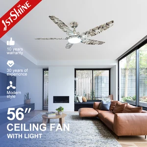 1stshine Ceiling Fan 56 Inches Camouflage Color ABS Blades Antique Style Remote Control Led Ceiling Fan