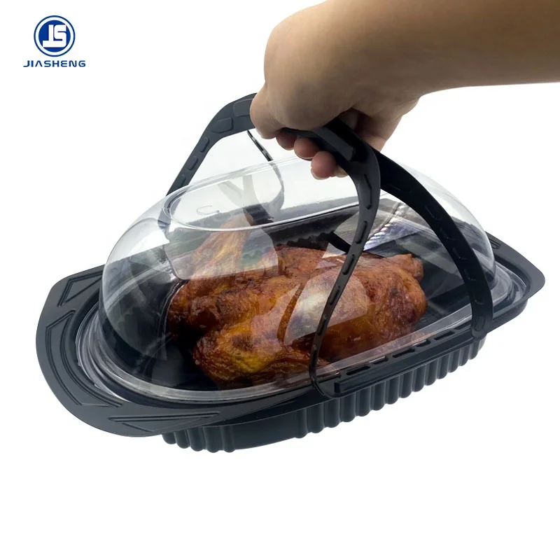 Portable Disposable Oval Roast Chicken Container Take Away Food Container Roast Chicken Boxes