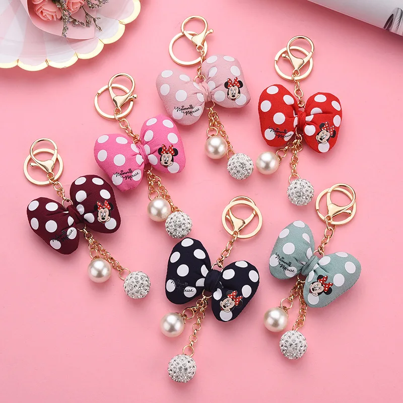 Buy Wholesale China Stylish Women Girl Bag Keychain For Mickey Bow